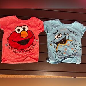 2 Sesame Street T-Shirts - 4T